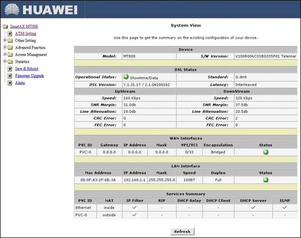 Huawei SmartAX MT800 Huawei SmartAX MT800